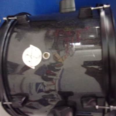 Ludwig 13" x 10" Sparkle Black Floor Tom With 3 Legs lot From a Questlove Pocket Drum Set for your drum set Heads were replaced image 2