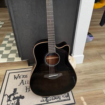 Yamaha A1M Dreadnought Acoustic-Electric with Cutaway 2010s - Natural image 2