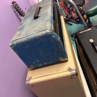 Fender Head Cab Bassman Amp  1961, 62,63  - Blonde / Smurf Blue image 3