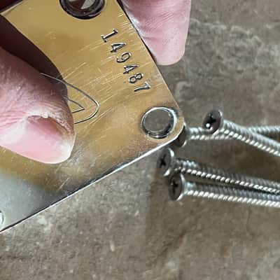 1966 Fender guitar neck plate Jazz Precision Mustang bass image 1