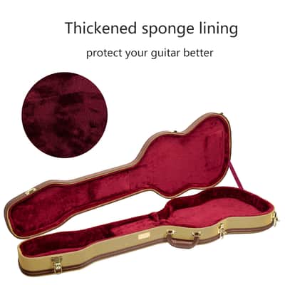 Crossrock Wood Case fits right-hand Precision Bass Style Guitars-Vinyl Tweed image 5