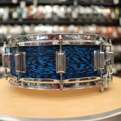 1969 Rogers Dyna-Sonic Wood 5x14" Snare Drum (Blue Onyx) image 5