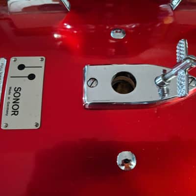 Sonor Made in Germany Mid 70's Champion Red 4 Pc Drum Set 22, 16, 8, 9, Clean! image 3