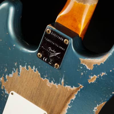 2024 - Fender Custom Shop Limited Edition Red Hot Stratocaster Super Heavy Relic - Super Faded Aged Lake Placid Blue image 11