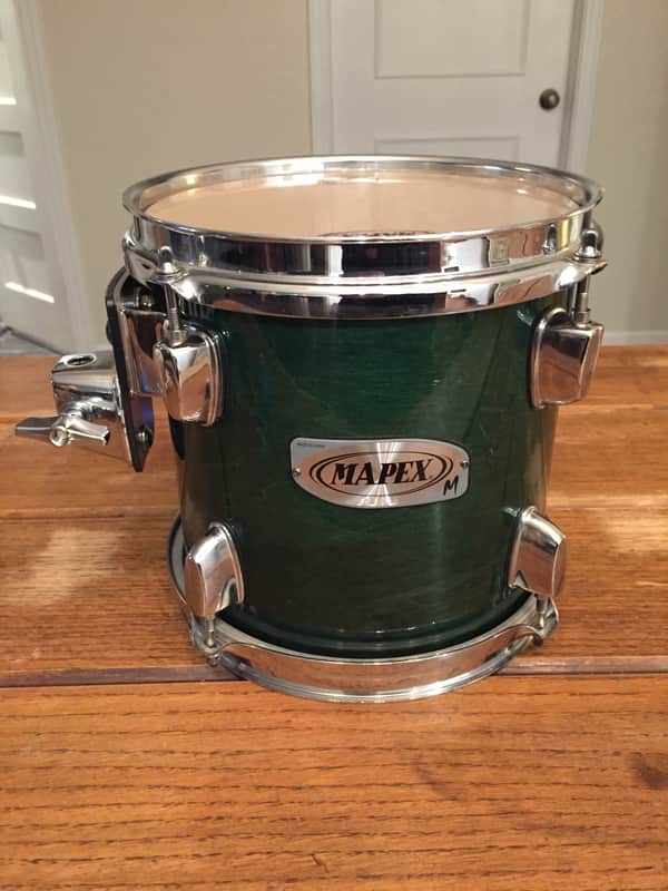 Mapex M Series 8 x 8 Inch Tom - Maple/Birch Shell in Green Lacquer - with Iso Mount image 1