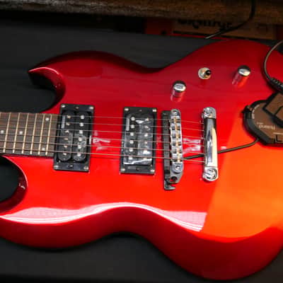 ESP LTD Viper 10 2000s - Candy Apple Red. Roland GK3 Midi pickup installed image 7