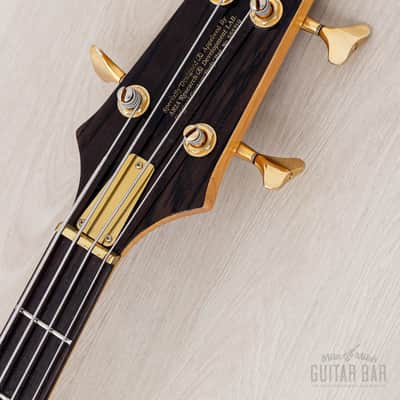 1990s Aria Pro II Super Bass SB-800 See-through Black Vintage Neck Through Bass, Near-Mint w/ Case & Hangtag image 4