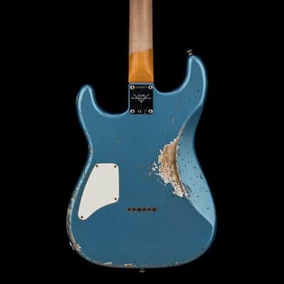 Fender Custom Shop 1966 Stratocaster SH Heavy Relic - Faded Aged Lake Placid Blue #88371 image 4