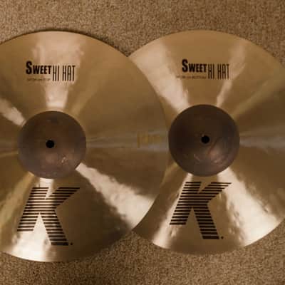 Zildjian 14" K Sweet Hi Hat Cymbals 1035g 1417g image 1