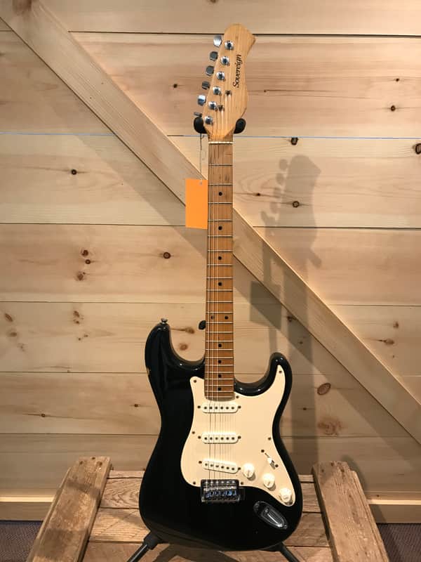 Sovereign Strat Style Electric Guitar - Black image 1