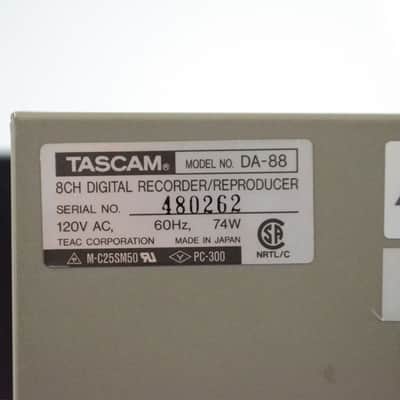 Tascam DA-88 Version 4 DA88 8-Track Digital Recorder w/ Cables #33850 image 13