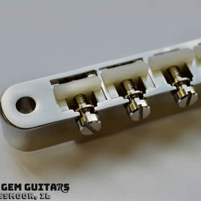 New! Gibson OEM ABR-1 Bridge with posts and thumbwheels - ABS Saddles - Nickel Finish fits Les Paul Standard, ES-335, SG Standard and others! Tune-a-Matic image 4