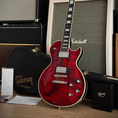 Gibson Custom Shop Les Paul 1968 Custom Fire Tiger Aus Erstbesitz, Flamed Top, nur 4,24kg, div. Upgrades! 2010 - Red Fire Tiger Flame image 15