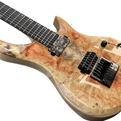 10S Spring BH Evertune/Bare Knuckle/Seymour Duncan Hyperswitch 7 String Baritone Electric Guitar – One Off 5A Maple Poplar image 6