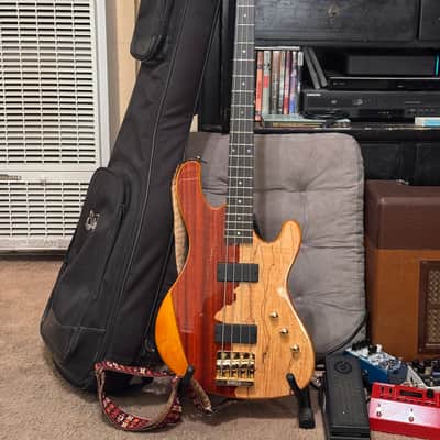 Cort Jeff Berlin Rithimic Bass w GATOR CASE Alder/Spalted Maple-Padouk Top Bartolini pickups image 8