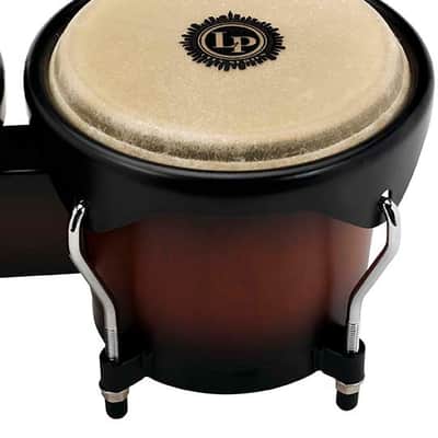 Latin Percussion LP City 6 - 7" Bongos - Oak Vintage Sunburst Black (LP601NY-VSB) image 4