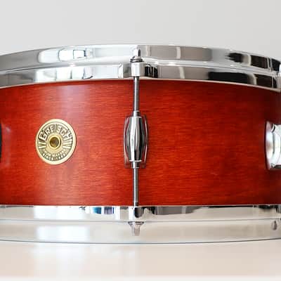 Gretsch USA Custom 5.5" x 14" 8-Lug Snare Drum w/ VIDEO! Satin Burnt Orange Double 45 Edges image 7