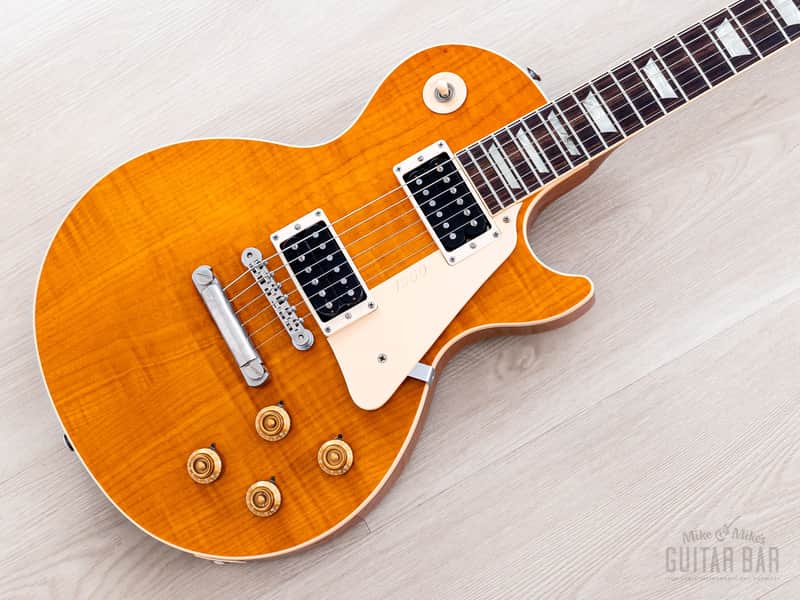 1992 Gibson Les Paul Classic Plus Trans Amber Flame Top, 100% Original w/ Case, Lightweight image 1