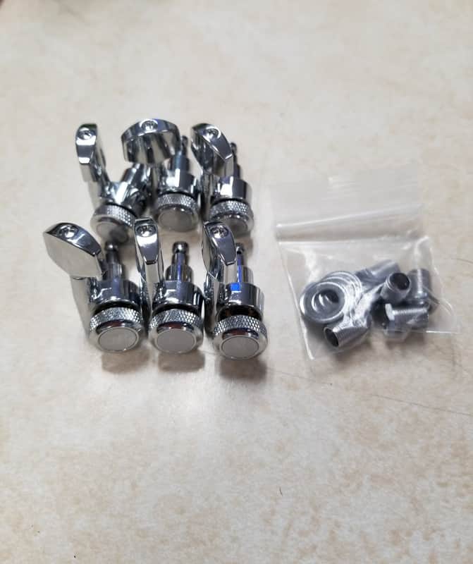 G&L Right Handed Inline Locking Tuners Chrome image 1
