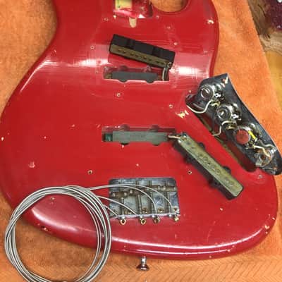 RARE Pre-CBS ‘64 Fender Jazz Bass in Orig’l Dakota Red w Matching Headstock image 14