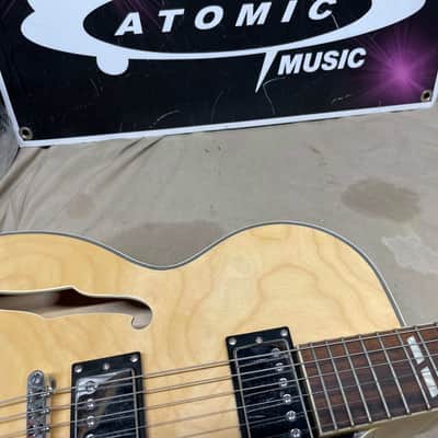 Glen Burton GE775-NT Chicago Hollowbody Archtop Jazz Box Guitar Natural image 4