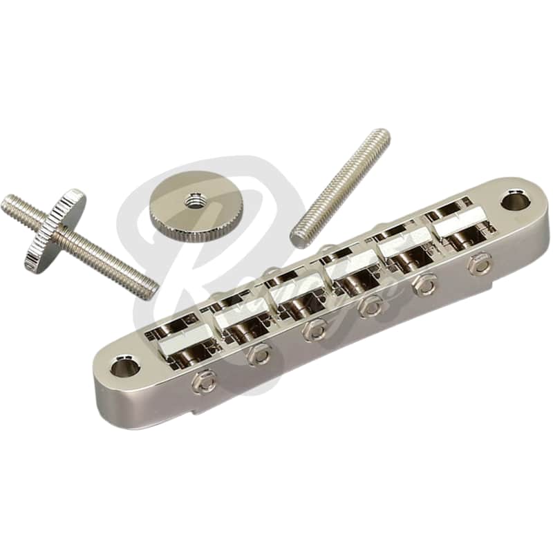 Gotoh GE103B Nashville Tune-O-Matic Bridge w/ M4 Posts - Fits Gibson®-Nickel image 1