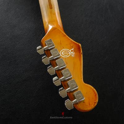 Fender Stratocaster Midnight Blue Pelham Dark Blue Heavy Relic Aged by East Gloves Customs image 22