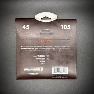 Fender 7250  Long Scale, 7250M .045-.105, Roundwound Bass Strings, Nickel Plated Steel image 2