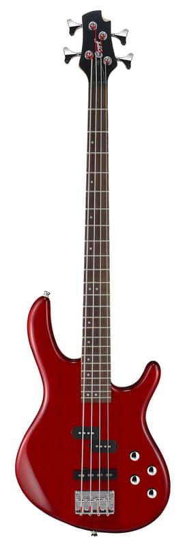 Cort Action Bass Plus TR  4-String Electric Bass Guitar - Trans Red image 1