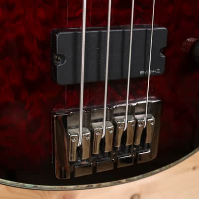 Schecter Hellraiser-4 Electric Bass w/ Hardshell Case - Crimson Red Burst - Project Bass image 6