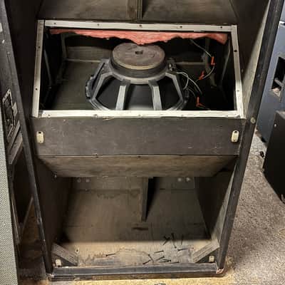 Vintage Ampeg V4B 2x15 bass cabinet with EV 15B speakers image 4