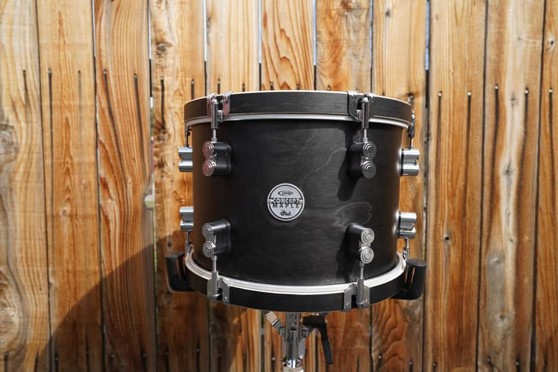 PDP Concept Maple Classic Series - Ebony Stain 9 x 13" Maple Tom w/ Maple Hoops | 13" Tom image 1