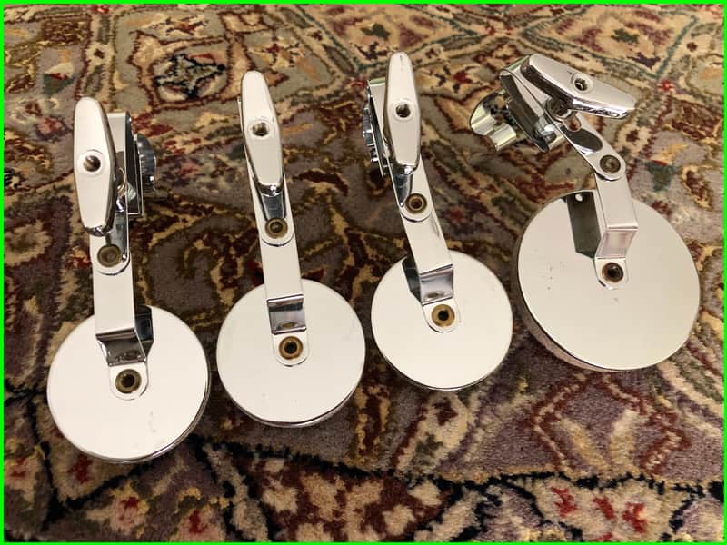 Sonor Germany HiLite Drum Chrome Clip-On Mute / Muffler / Damper ORIGINAL SET OF FOUR image 1