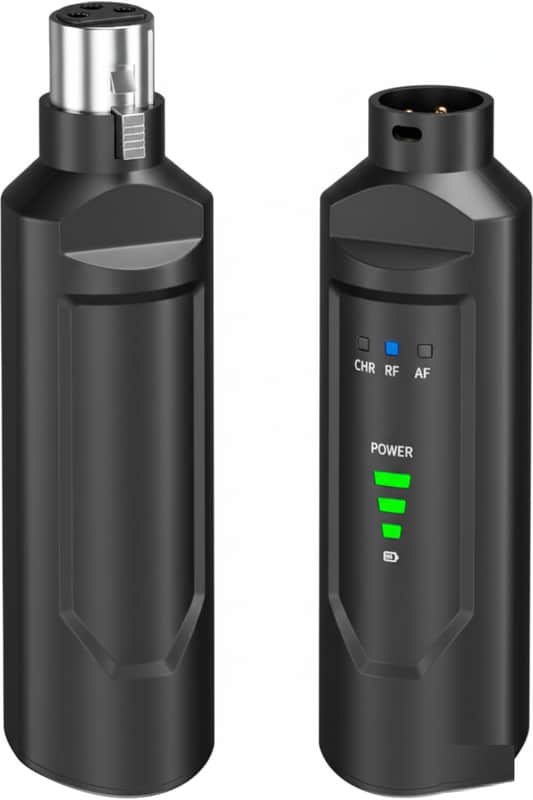 Wireless XLR Transmitter & Receiver,Microphone System for 164ft Range,2.4GHz Wireless Mic Adapter for Condenser & Dynamic Microphone, Audio Mixer, Speaker,PA Systems image 1