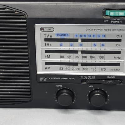 Sony ICF-34 Portable FM AM TV Sound Weather Radio - WORKS image 8