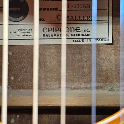 Epiphone FT130SB Caballero 1970s Sunburst image 13