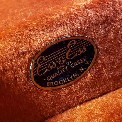 Used 1950's Ess and Ess Magnatone Mark IV Hard Shell Guitar Case Black image 13