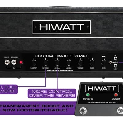 Hiwatt Custom 20/40 Head - The ‘Studio/Stage’. New with Full Warranty image 3