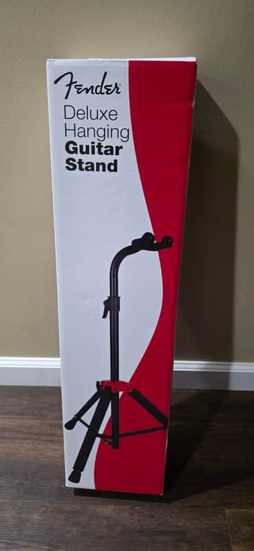 Fender Deluxe Hanging Guitar Stand, Black/Red image 1