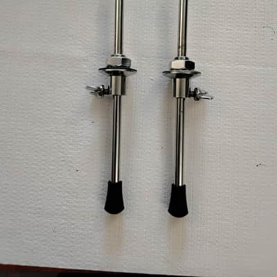 Ludwig Club Date/Super Classic Bass Drum Spurs with Mounting Brackets 1960s/1970s - Chrome image 2