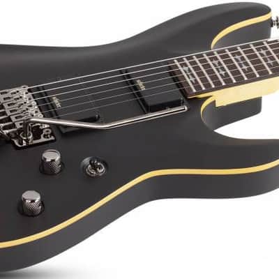Schecter Demon-6 FR Electric Guitar - Aged Black Satin (3661) image 12