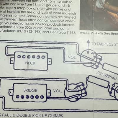 General Vintage Tone Prewired Harness electronics for Les Paul ®️ 1956 - 1959 CTS Burst taper pots 550k image 11