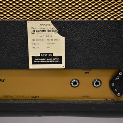 c. 1969-1972 Marshall 1959 Super Lead 100-Watt Amplifier Head Modified image 16