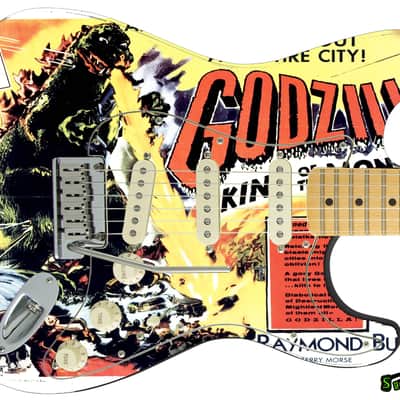 Sticka Steves Guitar Skin Axe Wrap Re-skin Vinyl Decal DIY Godzilla King of Monsters 212 image 4