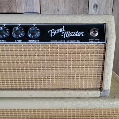 Fender Bandmaster Head and Cabinet 1963 Smooth White Tolex Original Covers Near Mint - White image 7