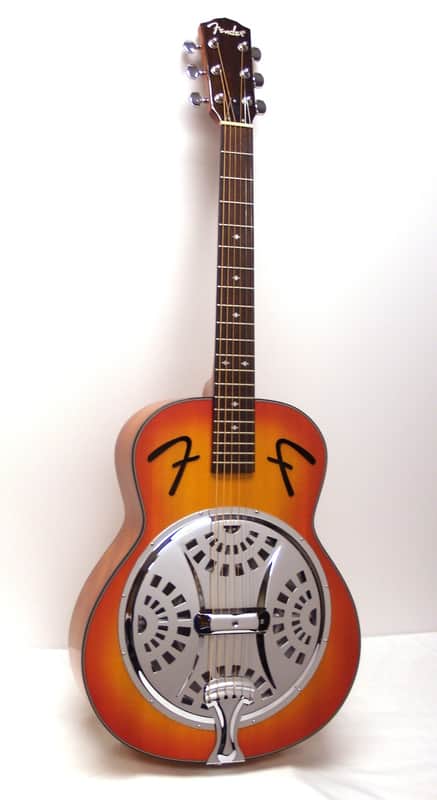 Fender FR-50 Round Neck Resonator Acoustic Guitar - Sunburst | Reverb