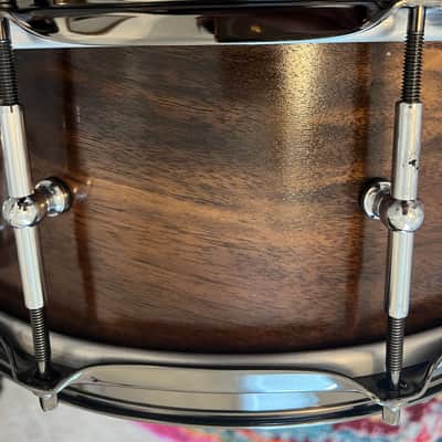 SJL Drum Company Pacific Black Walnut single ply snare 2026 - Natural gloss image 6