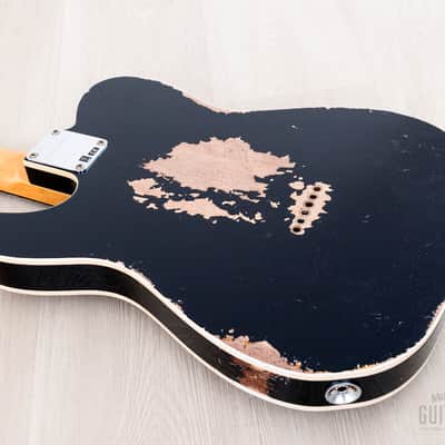 2024 Fender Custom Shop Limited Edition Reverse 1960 Telecaster Custom Heavy Relic Black Over Sunburst w/ SH-1 '59 PAF image 13