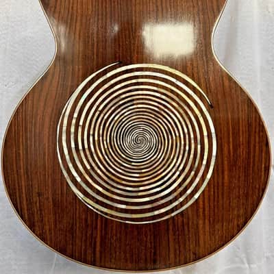 Classical Nylon String Guitar Handmade by Blueberry, 6 String Hypnosis Motif Guitar,Custom Handcrafted Wooden Guitar, Nylon String image 12
