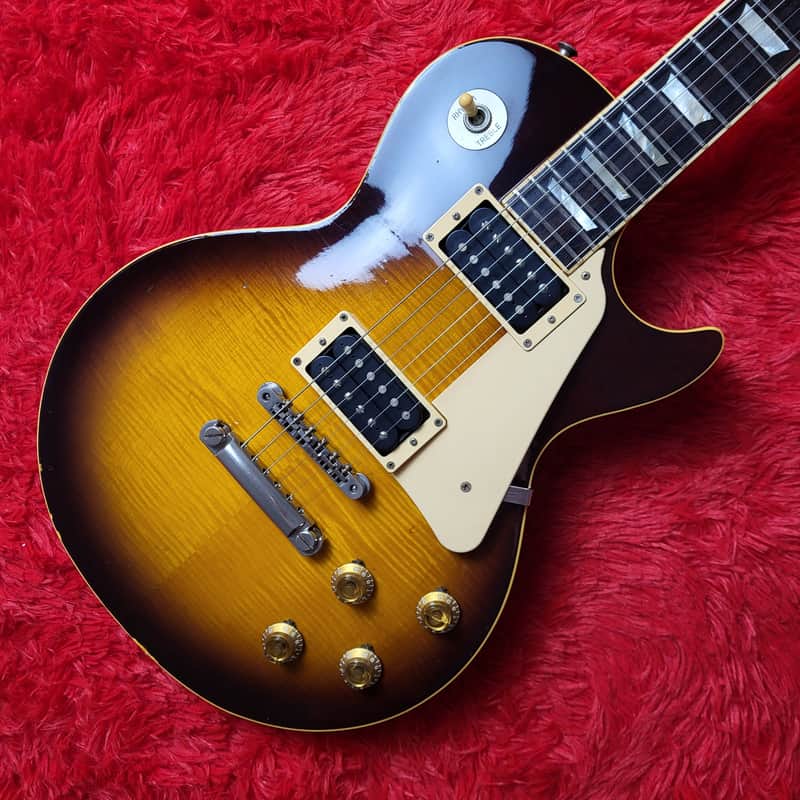 Aria Pro II LS-800VD Leopard Model 1980 - Brown Sunburst (Tobacco Burst) - Les Paul Standard - Flame Top - Made In Japan - MIJ image 1
